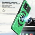 thumbnail image 5 of For T-Mobile Revvl 6 PRO 5G Dropproof Shockproof Kickstand Ring Stand Phone Case Cover With Tempered Glass Screen Protector - Green, 5 of 5