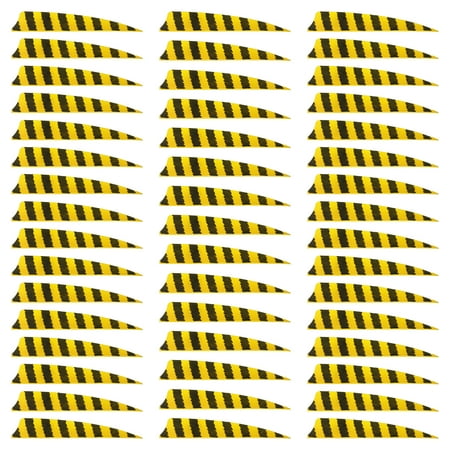 Uxcell Arrow Vanes Arrow Fletching 4 Shield Shape Turkey Feathers for Hunting DIY Shooting(Yellow Pack of 50)