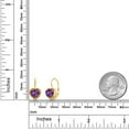 thumbnail image 3 of Gem Stone King 18K Yellow Gold Plated Silver Purple Amethyst Dangle Leverback Earrings for Women (1.80 Cttw, Gemstone Birthstone, Heart Shape 7MM), 3 of 4