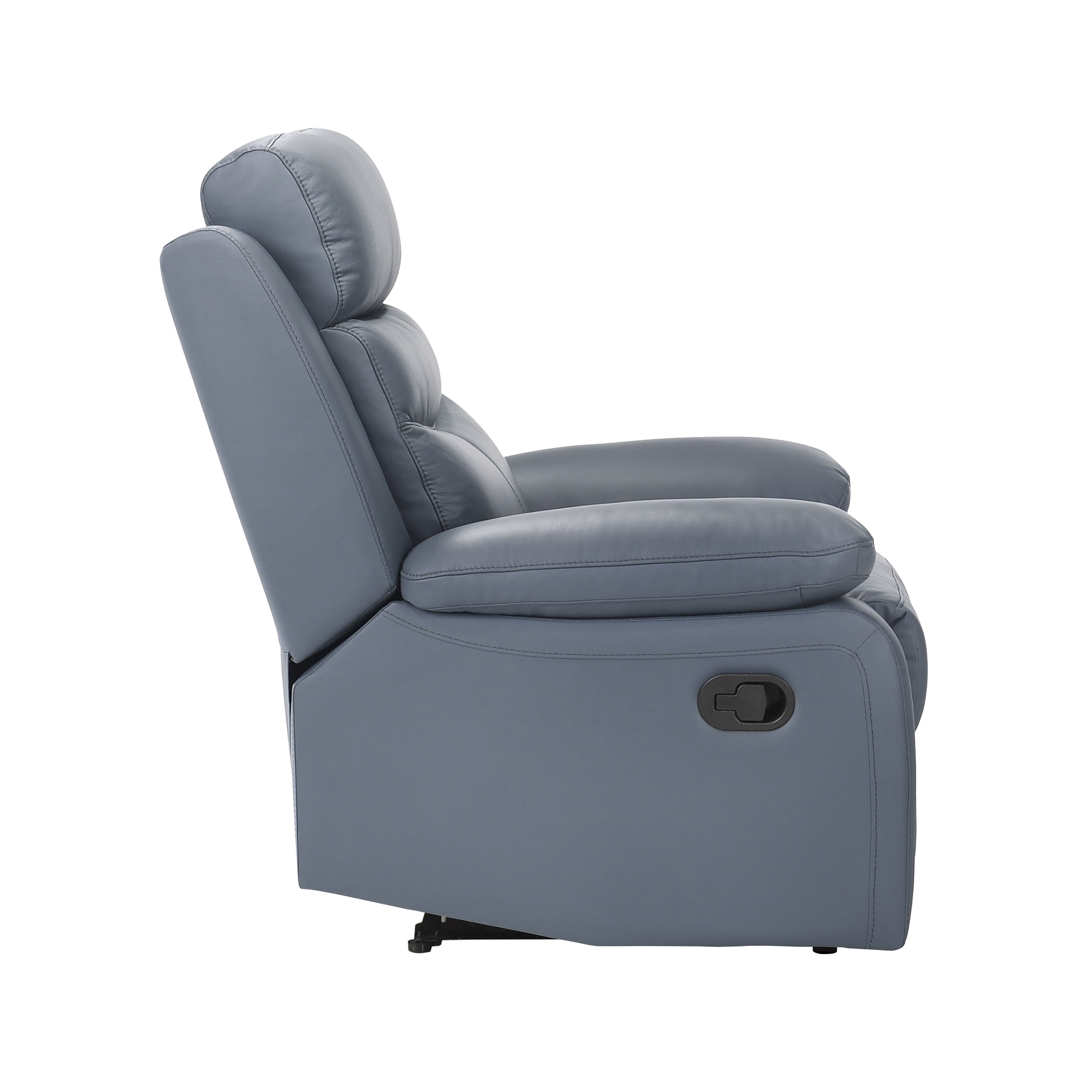 OakvillePark Blossomreach Leather Match Manual Recliner, Blue