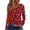 CA53_Deep Red, variant on Lumtrix Womens Christmas Shirts Trendey V Neck Long Sleeve Tee Funny Xmas Holiday Lightweight Blousers Navy 2XL