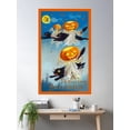 thumbnail image 2 of A Thrilling Hallowe'En: Scaredy Cats Poster Wall Art, Modern Wall Decor For Living Room Bedroom, 8x12 UNFRAMED, 2 of 3