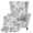 Blue Toile Print, variant on XYZCANDO Blue Toile Print Wingback Chair Cover 2 Piece, Stretch Spandex Washable Wing Chair Slipcovers for Living Room, Soft Furniture Protector with Elastic Bottom