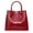 red, variant on Genuine leather crocodile-patterned handbag with detachable shoulder strap, shiny on the surface, large capacity, high-end shopping bag/storage bag/purse