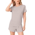 thumbnail image 4 of GiLiling Girls 2 Piece Outfits Summer Crew Neck Cap Sleeve Elastic Waist Lounge Set Sweatsuit with Pockets Casual Wear (Beige, 9-10 Years), 4 of 9