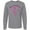 Athletic Heather, variant on Inktastic Breast Cancer Awareness with Pink Ribbon Heart Long Sleeve T-Shirt