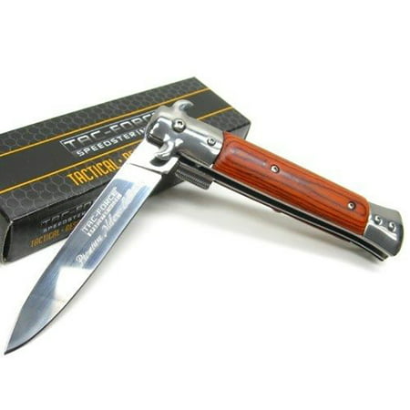 TAC-FORCE Premium MILANO Collection Italian Styled A/O Knife STILETTO | Wood Grips