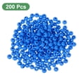 thumbnail image 3 of Paquete de 200 Perlas de Madera Natural de 6mm, Perlas Espaciadoras Redondas Coloridas de Gran Agujero (Azul), 3 of 7
