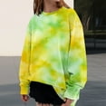 thumbnail image 2 of Bovemsi Womens Sweatshirts Fashionable Autumn And Winter Casual Tie Dye Pattern Long Sleeved Loose Top Fall Fashion Outfits 2025 Clothes, 2 of 9