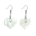 thumbnail image 3 of Sea of Love Heart Shaped White Kabibe Shell Dangle Earrings, 3 of 5