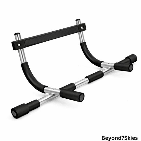 Doorway Pull-Up Bars with Dip Handles , Heavy Duty Steel Indoor Chin-Up and Calisthenics Bar for Home Gym, No-Drill Door Frame Workout Equipment