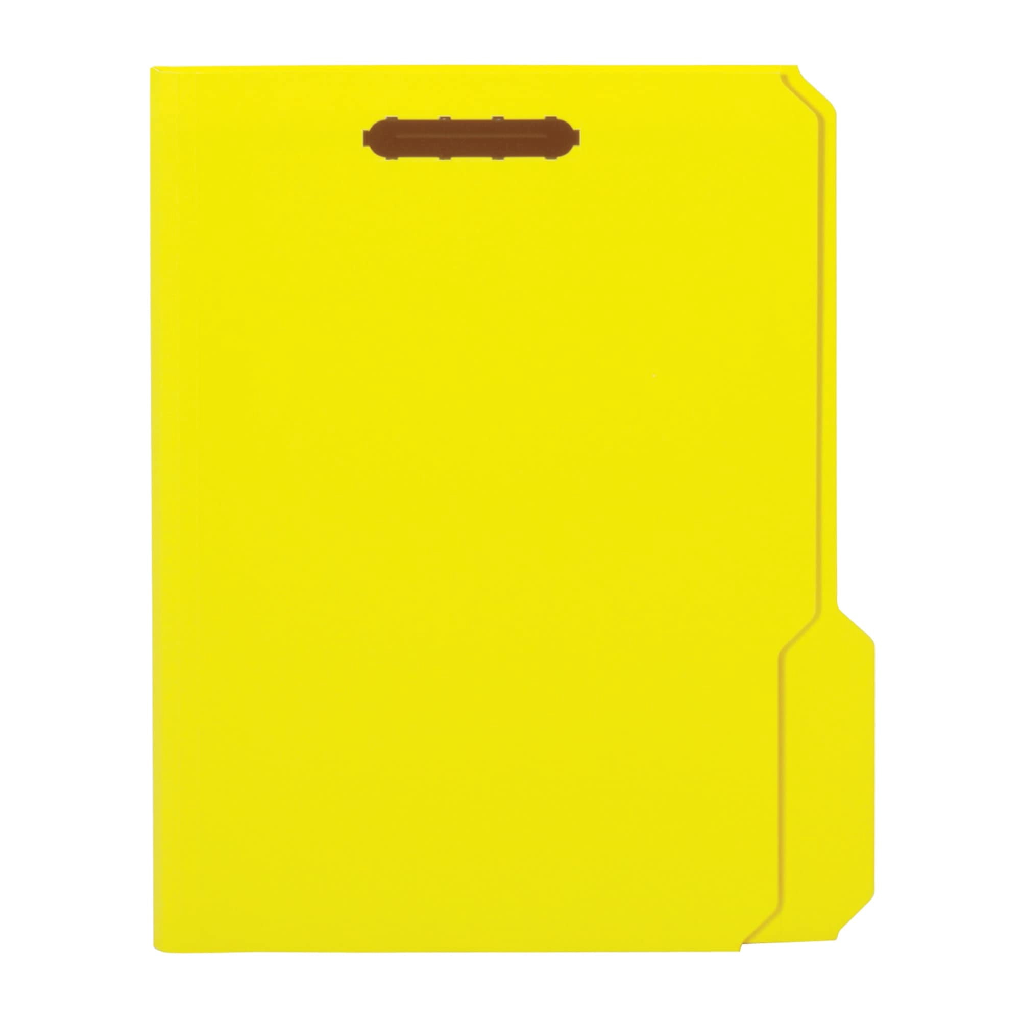 Office Depot Color Fastener File Folders, Letter Size, Yellow, Pack Of 50, OD22940