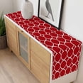thumbnail image 4 of Red Abstract Table Runner - 60 Inch Long, Kitchen Dining Table Runner Dresser Scarves, Modern White Geometric Twisted Art Farmhouse Decor for Coffee Tables Wedding Party Banquet, 4 of 8
