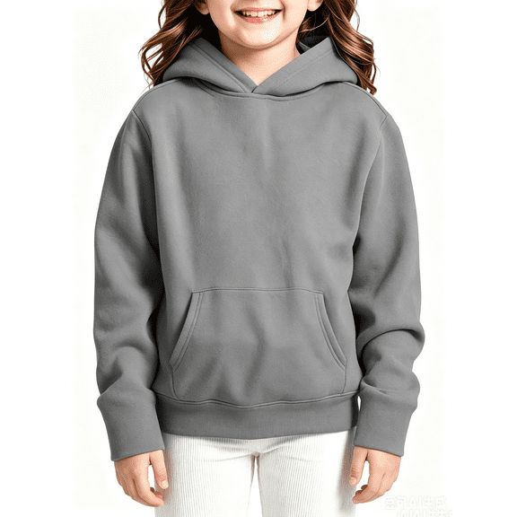 Busydd Girls Hoodies 4-14 Years Casual Solid Color Fall Hoodie Comfortable Long Sleeve Hooded Sweatshirts with Front Pocket 4-5 Years