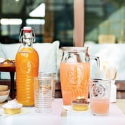Bormioli Rocco 335942MQD321990 Romantic Carafe Pitcher With Lid and Ice Tube, 56.25 oz, Clear
