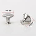 thumbnail image 2 of 40 Pcs Knobs en Acier Inoxydable à un Seul Trou Argentés Ronds avec Vis de Fixation Poignée de Tirage pour Meuble Porte Armoire, 2 of 7