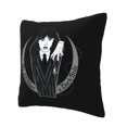 thumbnail image 2 of Wednesday Dark Side Throw Pillow Cover Black 18"x18" ，Multicolor, 2 of 5