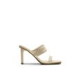 thumbnail image 2 of Women's Square Toe Heels for Women Braided Open Toe Two Strap Slip on Heels Chunky Mules Sandals Party Wedding Dress Dating Pumps Shoes, 2 of 5