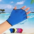 thumbnail image 6 of Pebbuoy 1 Pair Swimming Webbed Gloves Water Resistance Training Beginner Fitness Diving Swim Hand Fins Paddles Swimmer Gear, 6 of 6