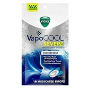 Vicks VapoCOOL Severe Medicated Drops, Winterfrost (Pack of 10)