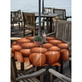 thumbnail image 2 of Outdoor Tablecloth with Umbrella Hole Zipper Basketball Round Tablecloth 54" Waterproof Outside Table Cloth Sports Brown Basketball Patio Table Cover Tablecloths for Picnic Party, 2 of 8