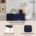 thumbnail image 4 of Boyel Living Commode 3 Tiroirs Table de Chevet Buffet Armoire de Rangement, Tiroirs Modernes avec Rangement pour Chambre, Bleu, 4 of 10