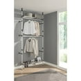 thumbnail image 4 of vidaXL Telescopic Wardrobe System with Rods and Shelf Aluminum, 4 of 6