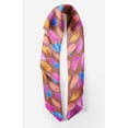 thumbnail image 2 of Bimba Brown Colorful Feather Pure Silk Printed Head Bandanas Summer Neck Wrap Scarf 40 x 80 Inches, 2 of 6