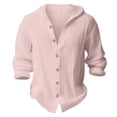 thumbnail image 4 of XXWXYD Boys Linen Shirts Button Up Cotton Hooded Long Sleeve Lightweight Summer Beach Boho School Tee Tops, 4 of 4