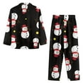 thumbnail image 4 of Renewold Softness Button Down Pajama Shirt Set of 2 Women Christmas Snowman Personalized Relaxed Home Life Scoop Neck Outfits Sleepwear Lounge Wear Size XL, 4 of 6