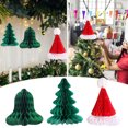 thumbnail image 1 of Fiudx Árbol Navideño de Papel con Forma de Panal, Adorno Decorativo para Fiestas, Colores Brillantes, Accesorio para Árbol, Suministros para Fiestas, Tamaño 22 X 30 Cm, Fácil de Instalar., 1 of 4