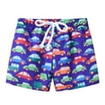 thumbnail image 2 of WOLLED Toddler Baby Boys Girls Cartoon Floral Printed Sport Shorts Kids Beach Shorts Casual Hawaiian Swimming Short Pants for 2-8 Years Old, 2 of 9