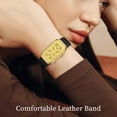 thumbnail image 3 of Men’s Vintage Quartz Watch Rectangular Dual-Dial Design with Dual Time Zone,Waterproof Man Watch with Leather Strap, Perfect for Travel & Business, 3 of 7