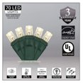 thumbnail image 4 of 5mm LED Wide Angle Warm White Prelamped Light Set, Green Wire - 70 5mm Warm White LED Christmas Lights, 6" Spacing, 4 of 6