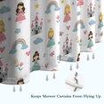 thumbnail image 6 of Rainbow Princess Castle Pattern Shower Curtain 72"x84" ,Bathroom Decorative Shower Curtains Set with 12 Hooks,Modern Waterproof Washable Shower Curtain, 6 of 6