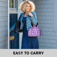 thumbnail image 6 of Daisy Pioneer Flower Purple Pattern Drawstring Insulated Lunch Bag for Women, Stain-Resistant Large Lunch Tote with Multi-Pockets for Work Office, 6 of 6