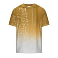 thumbnail image 3 of Teissuly Men Casual Round Neck Digital Printing Pullover Fitness Sports Hooded Shorts Sleeves T Shirt Blouse, 3 of 4