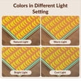 thumbnail image 7 of Design&I 9'x12' Washable Area Rug Giant Skid-Resistant Funky Grid Motif Vintage Border Bold Retro Stripe Fruit Banana Flowing Dynamic for Great Room, Large Living, 7 of 7