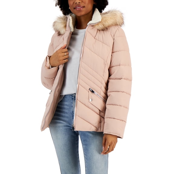 Quilted Hooded Belted Jacket, Women's