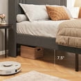 thumbnail image 3 of 3-Piece Queen Bedroom Set: Upholstered Platform Bed with Charging Station & LED Lights + 2 Drawers Nightstands + 8 Drawer Dresser with Anti-Tip Safety– Bedroom Furniture Set, Dark Gray/Beige, 3 of 9
