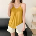 thumbnail image 4 of Camisola de manga corta para mujer, ropa interior holgada con cuello en V y color liso, de poliéster, 4 of 9
