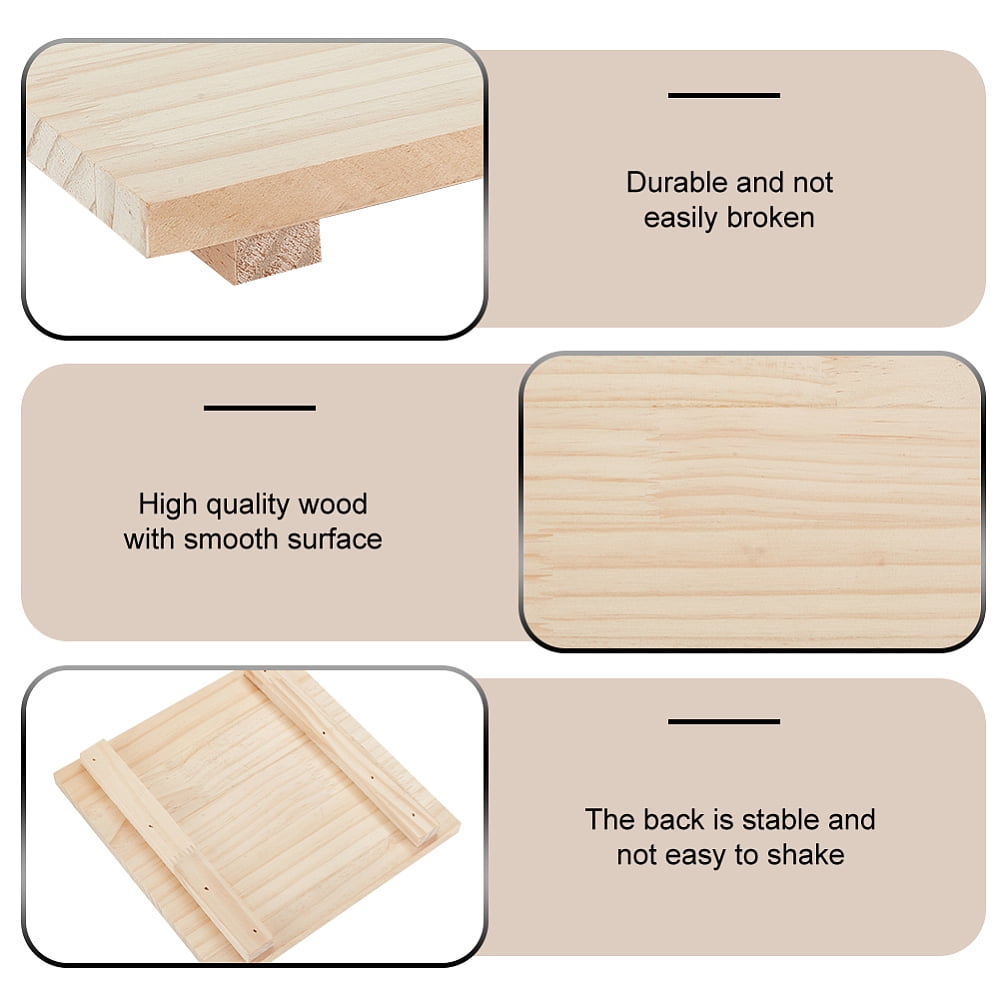2pcs Wood Clay Cutter Base Plate Clay Modeling Tool Square PapayaWhip 20x20x2.3cm