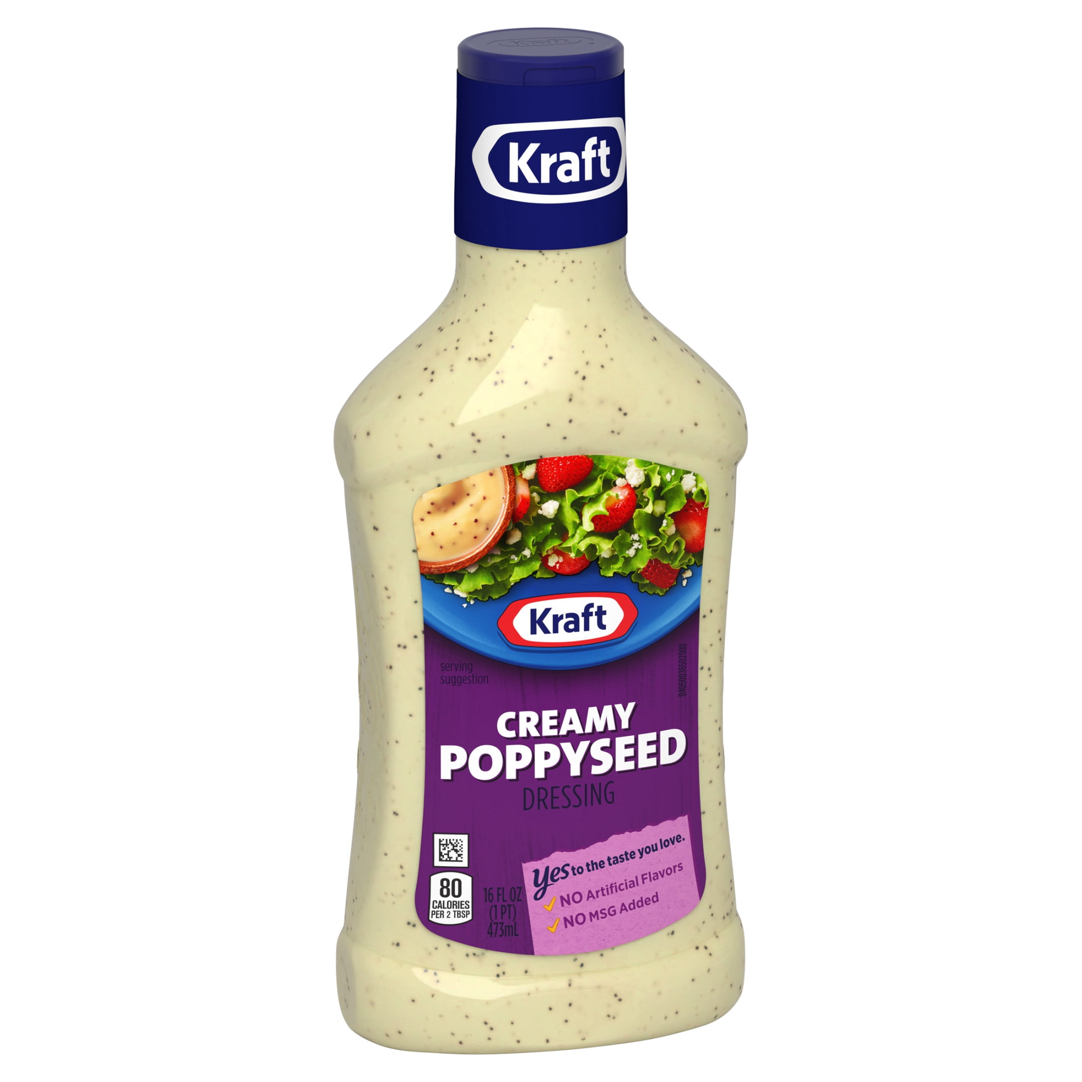 Kraft Creamy Poppyseed Dressing, 16 fl oz Bottle