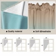 thumbnail image 3 of Navy Blue Brown Ombre Kitchen Window Curtains, Swag Curtains Valance for Bedroom Living Room Bathroom, Teal Gradient Color Modern Abstract Art Rod Pocket Window Curtain Block Drapes 2 Panels 36"x36", 3 of 9