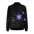thumbnail image 3 of Mgmyaa Women's Casual Long Sleeve Zippered Jacket with Star Print and Pockets for Trendy Everyday Outfits, 3 of 5