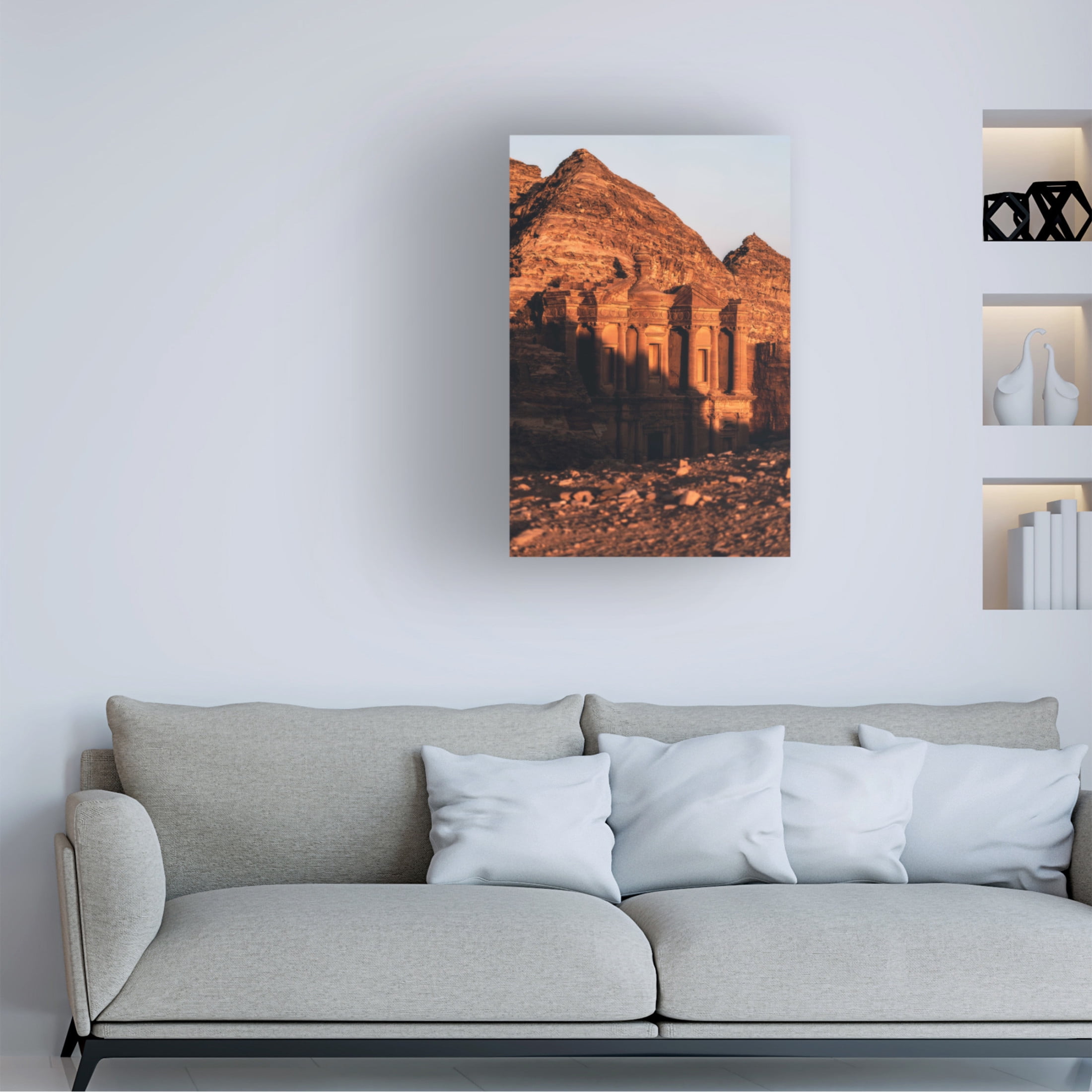 Trademark Fine Art Onur Guney Ad Deir The Monastery, Petra. Canvas Wall Art