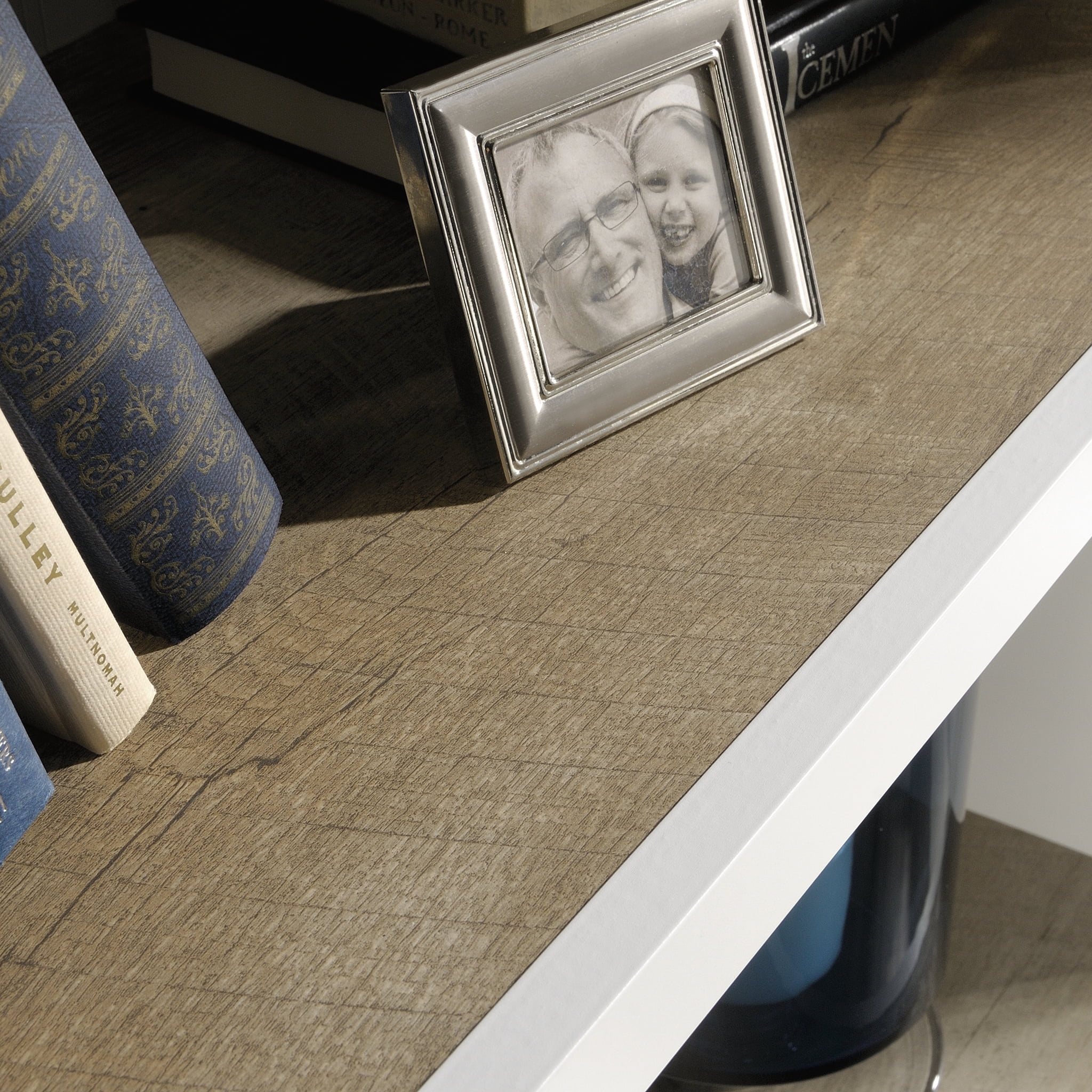 Sauder Cottage Road Library With Doors Soft White Finish