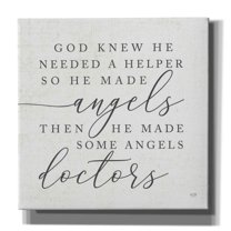 Epic Graffiti 'God Made Angel Doctors' by Lux Me Designs, Canvas, Wall Art, 37"x37"