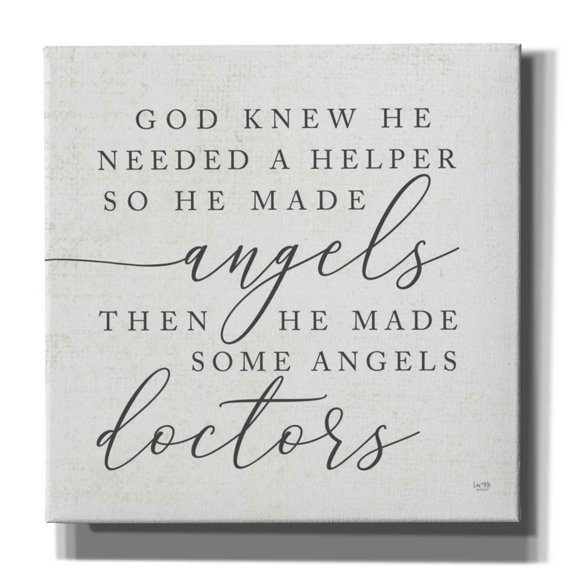 Epic Graffiti 'God Made Angel Doctors' by Lux Me Designs, Canvas, Wall Art, 37"x37"