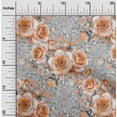 thumbnail image 1 of oneOone Viscose Jersey Light Peach Fabric Leaves & Rose Floral Diy Clothing Quilting Fabric Print Fabric By Yard 60 Inch Wide, 1 of 5